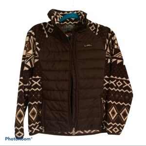 Ralph Lauren Petite Tribal Aztec Fleece•Brown PM